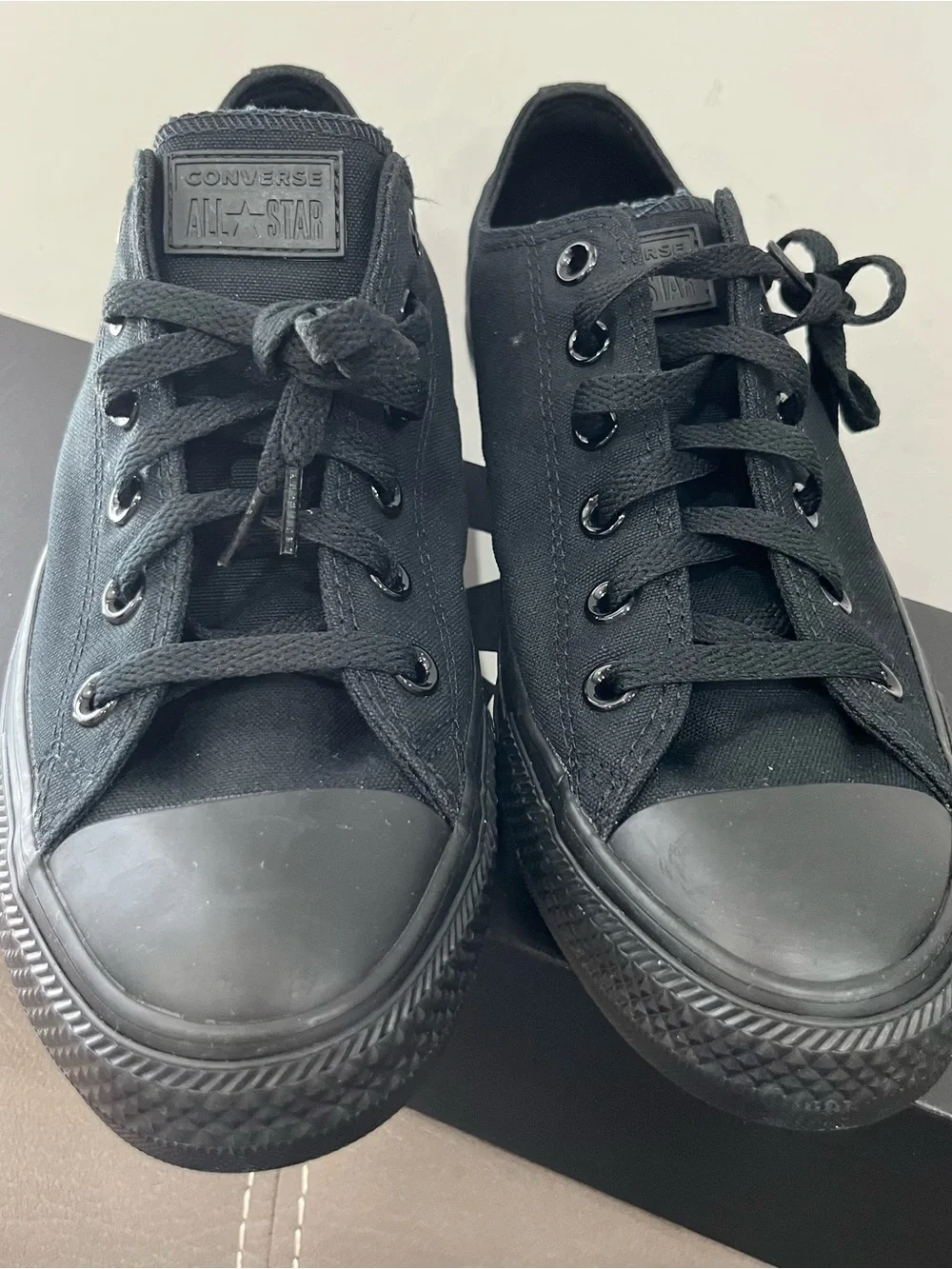 Converse Black Low Top Canvas Sneakers - Picture 8 of 10